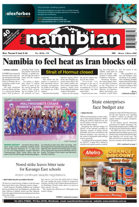 Cover of The Namibian