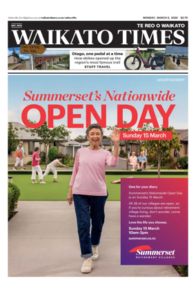Cover of Waikato Times