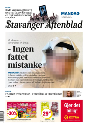 Cover of Stavanger Aftenblad
