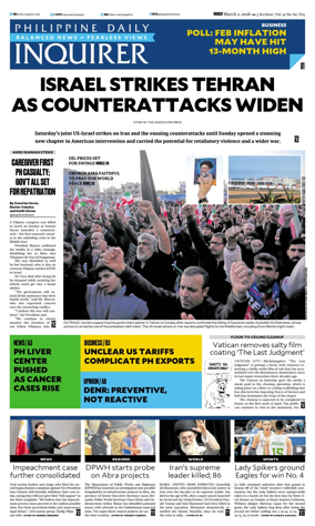 Cover of Philippine Daily Inquirer