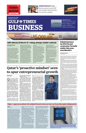 Cover of Gulf Times Business
