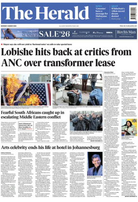 Cover of The Herald (South Africa)