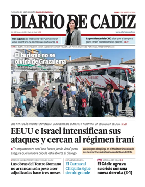 Cover of Diario de Cadiz