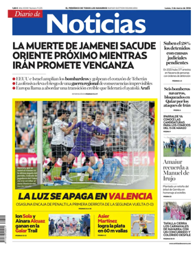 Cover of Diario de Noticias (Spain)