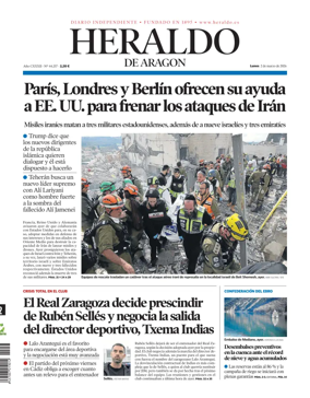 Cover of Heraldo de Aragon