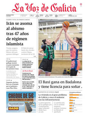 Cover of La Voz de Galicia (Ferrol)