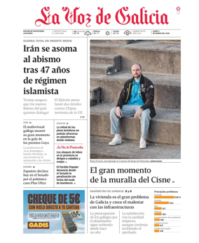 Cover of La Voz de Galicia (Pontevedra)