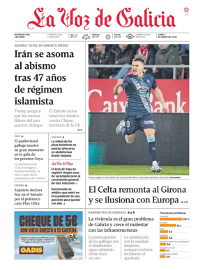 Cover of La Voz de Galicia (Vigo)