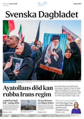 Cover of Svenska Dagbladet