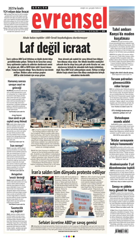 Cover of Evrensel Gazetesi