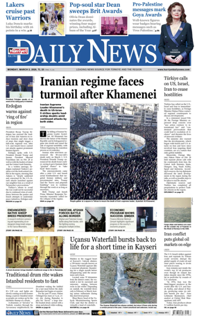 Cover of Hurriyet Daily News & Economic Review