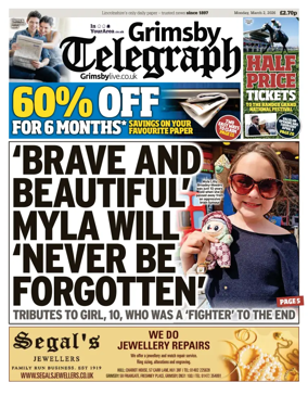 Cover of Grimsby Telegraph