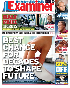Cover of Huddersfield Daily Examiner