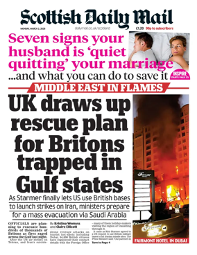 Cover of Scottish Daily Mail