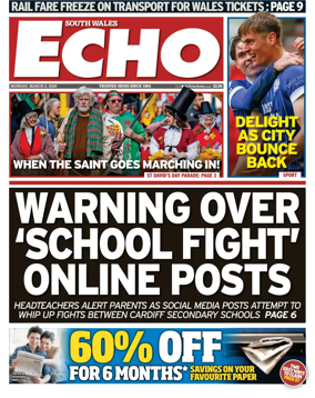 Cover of South Wales Echo