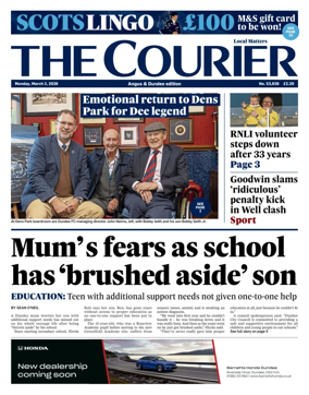 Cover of The Courier & Advertiser (Angus and Dundee)