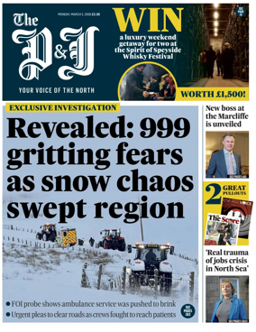 Cover of The Press and Journal (Aberdeen and Aberdeenshire)