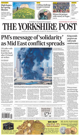 Cover of Yorkshire Post