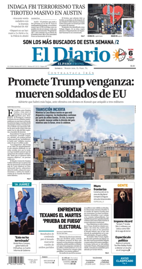 Cover of El Diario de El Paso