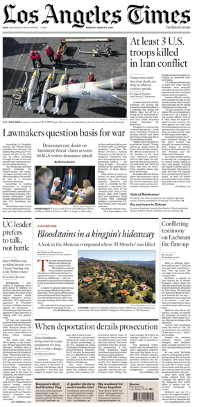 Cover of Los Angeles Times