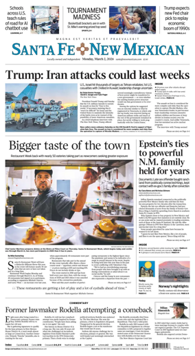 Cover of Santa Fe New Mexican