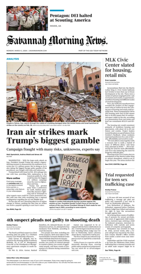 Cover of Savannah Morning News