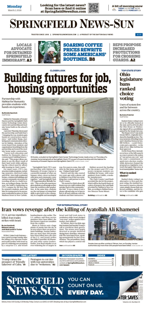 Cover of Springfield News-Sun