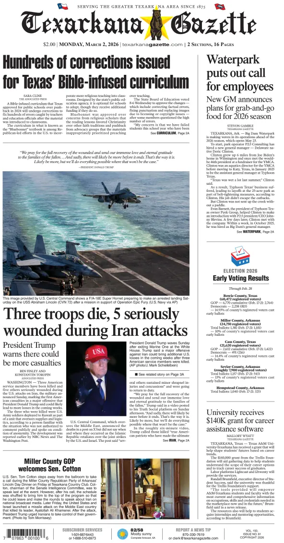 Cover of Texarkana Gazette