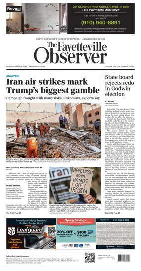 Cover of The Fayetteville Observer