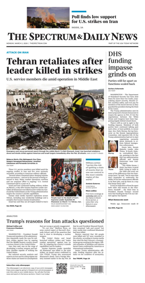 Cover of The Spectrum & Daily News