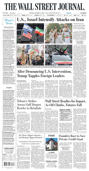 Cover of The Wall Street Journal
