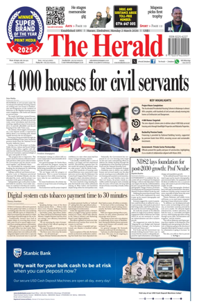 Cover of The Herald (Zimbabwe)