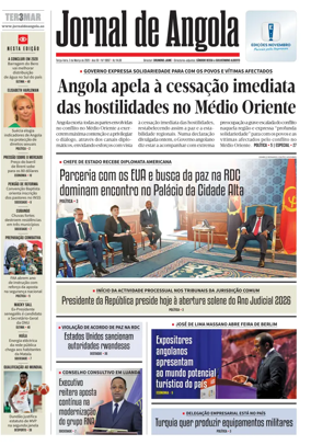 Cover of Jornal de Angola