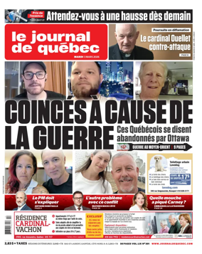 Cover of Le Journal de Quebec