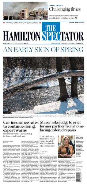 Cover of The Hamilton Spectator