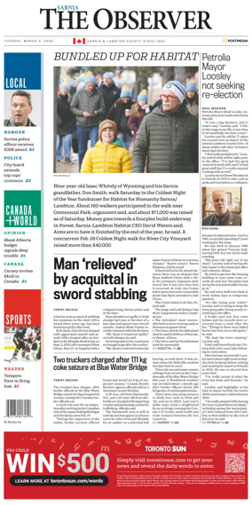 Cover of The Observer (Sarnia)