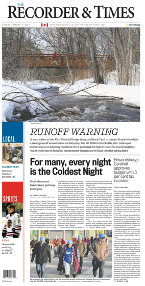 Cover of The Recorder & Times (Brockville)