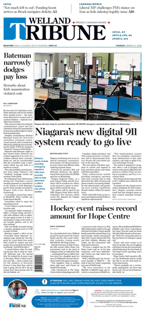 Cover of The Welland Tribune