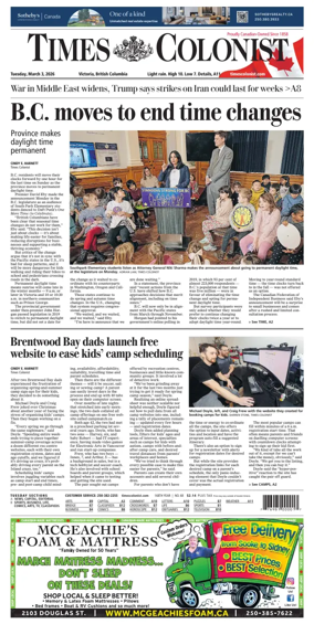 Cover of Times Colonist