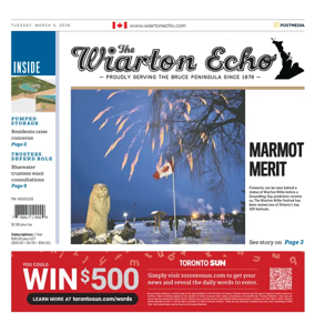 Cover of Wiarton Echo