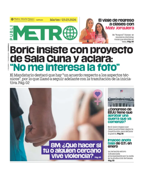 Cover of Publimetro Chile