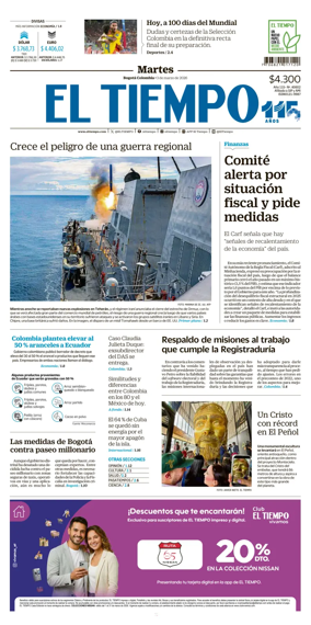 Cover of El Tiempo (Bogota)