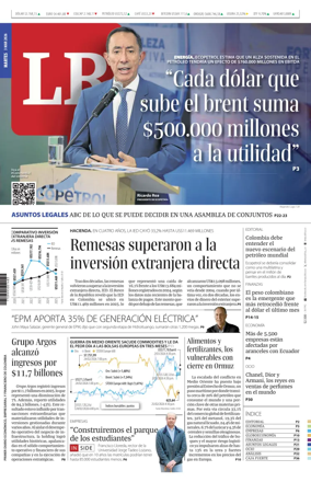 Cover of La Republica (Colombia)