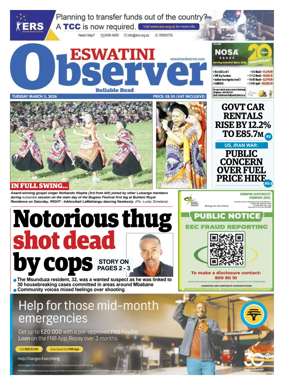 Cover of Eswatini Observer