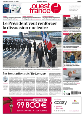 Cover of Ouest France (Dinan)
