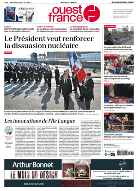 Cover of Ouest France (Les Sables-d'Olonne)