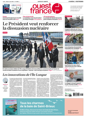 Cover of Ouest France (Loudeac / Rostrenen)