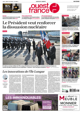 Cover of Ouest France (Mayenne)