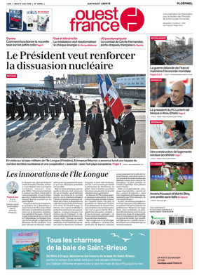Cover of Ouest France (Ploermel)