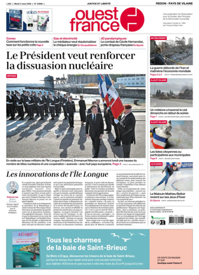 Cover of Ouest France (Redon / Pays de Vilaine)